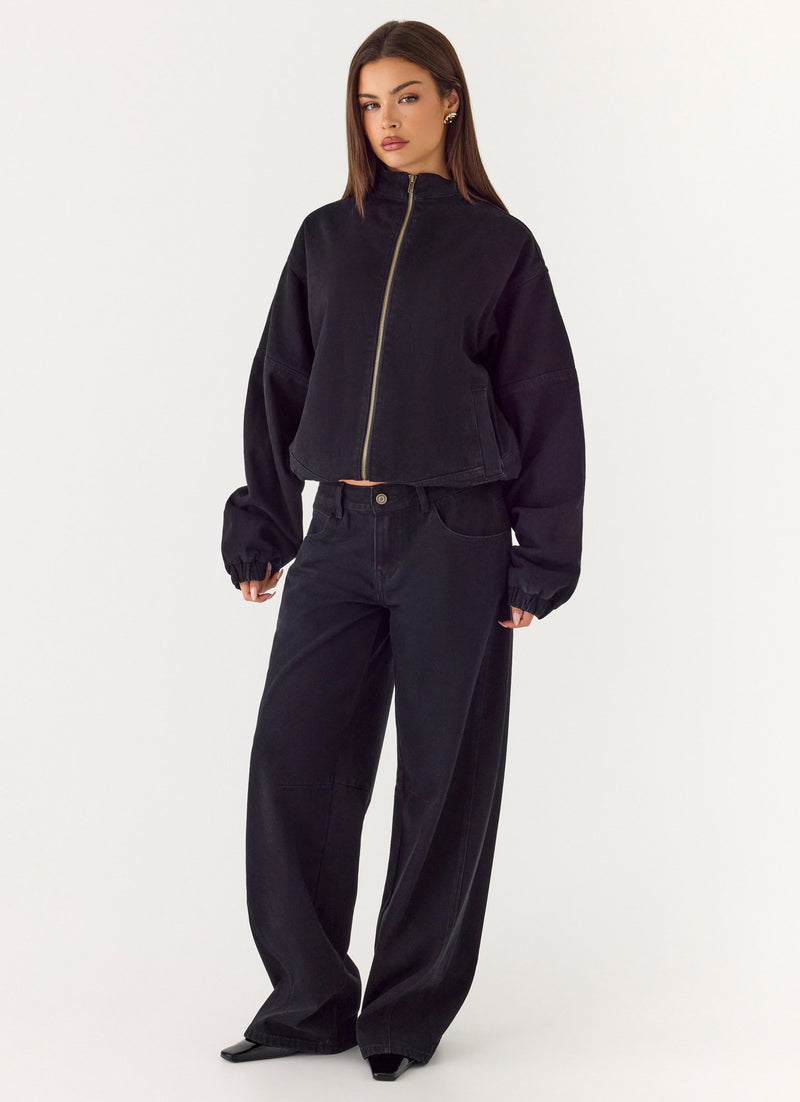 Waylon Low Rise Denim Jeans - Black