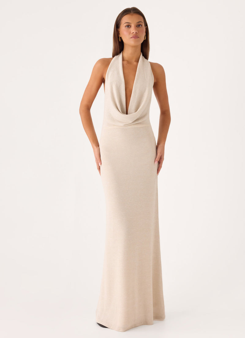 Worst Behaviour Knit Maxi Dress - Ivory