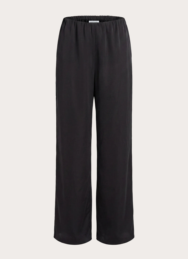 Zoeyy Satin Pant - Black