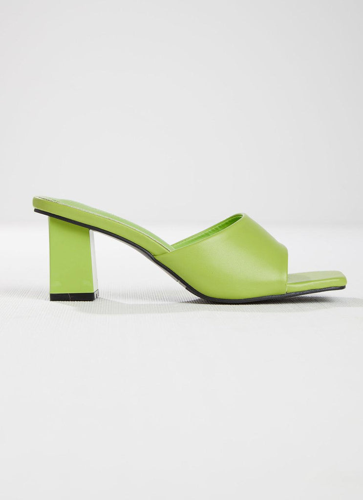 Dixie Mule Heel - Lime Green - Peppermayo