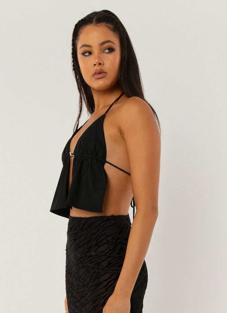 Mystic Halter Top - Black - Peppermayo