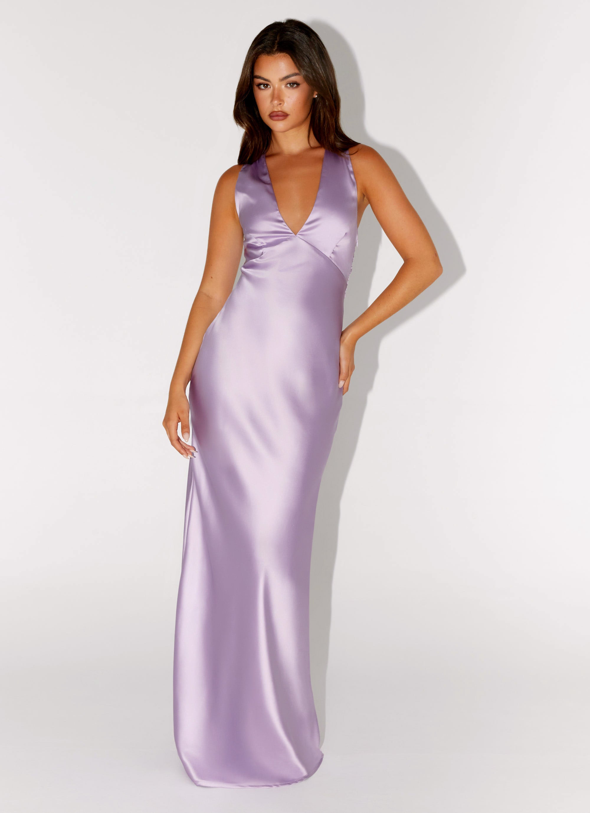 lilac maxi dress uk Flossie Lilac Maxi Sleeveless Dress - US 4