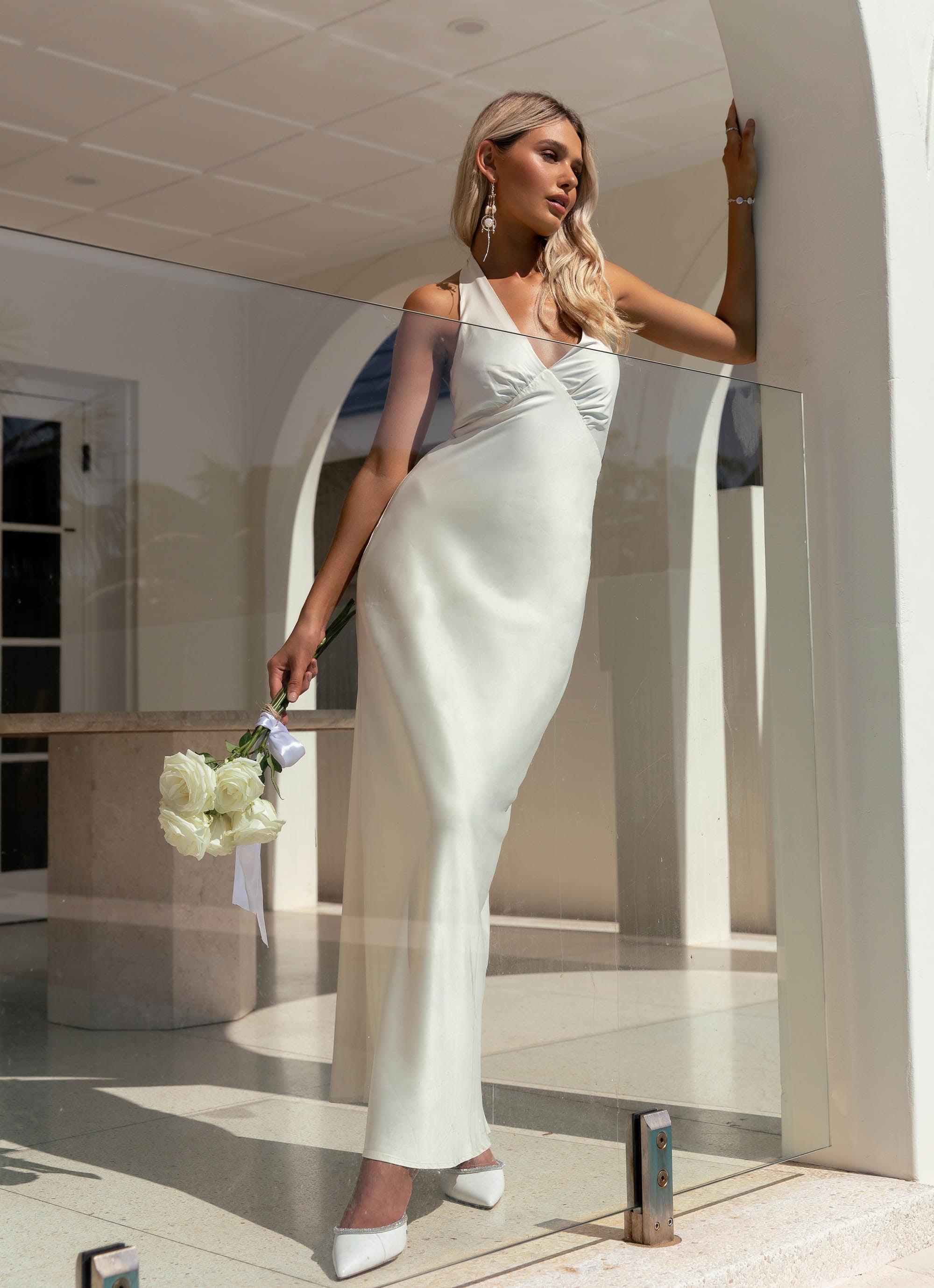 Heavy Hearted Satin Maxi Dress Pearl Peppermayo UK heavy-hearted-satin-maxi-dress-pearl-peppermayo-uk