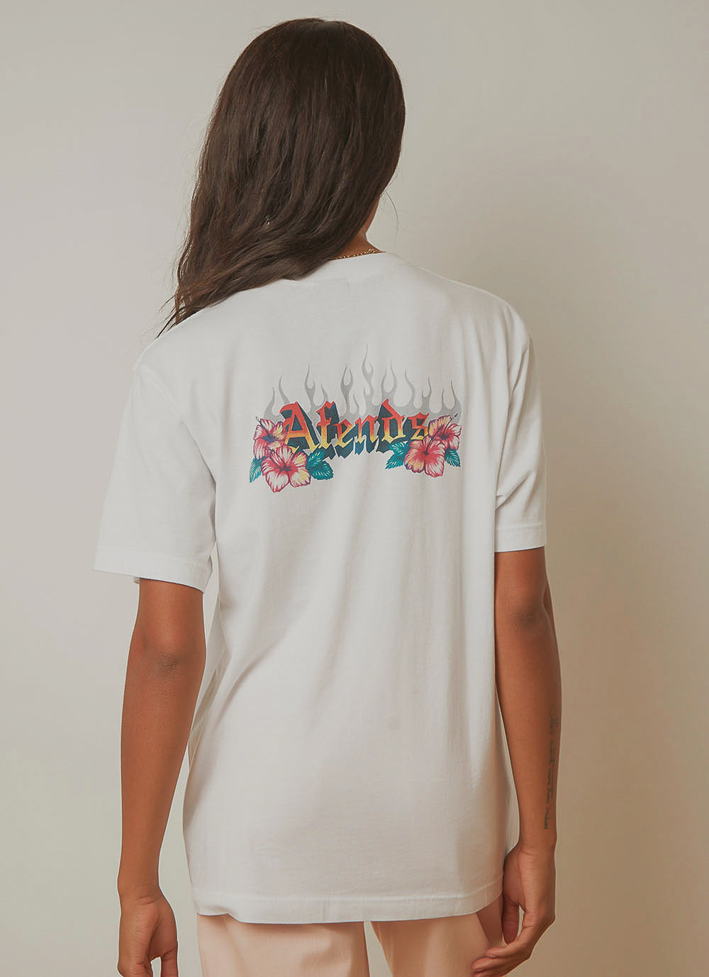 Powerlines Retro Fit Tee - White
