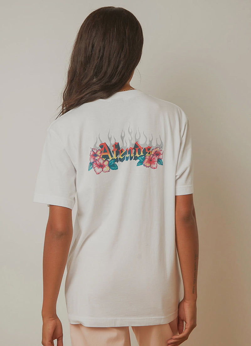 Powerlines Retro Fit Tee - White