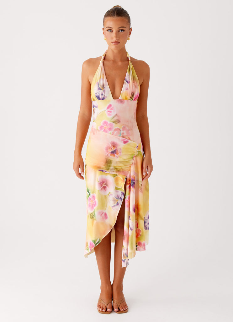 Kayce Midi Dress Sunburset Floral 1 Peppermayo