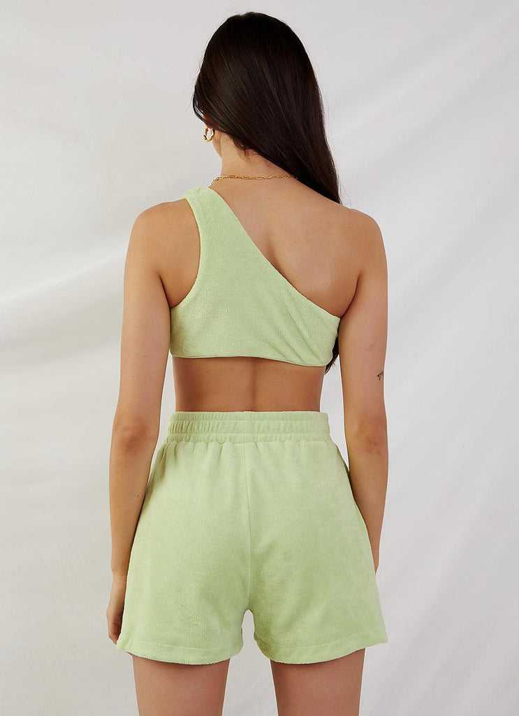 Solstice Terry Crop Top - Green - Peppermayo