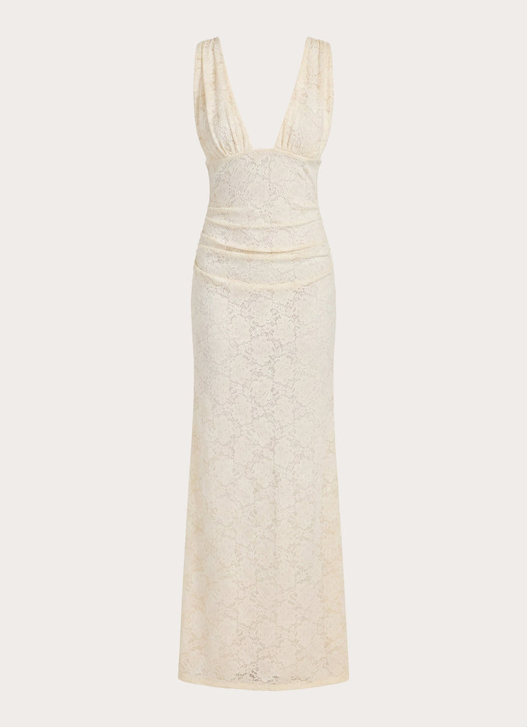 Aarin Lace Maxi Dress - Cream