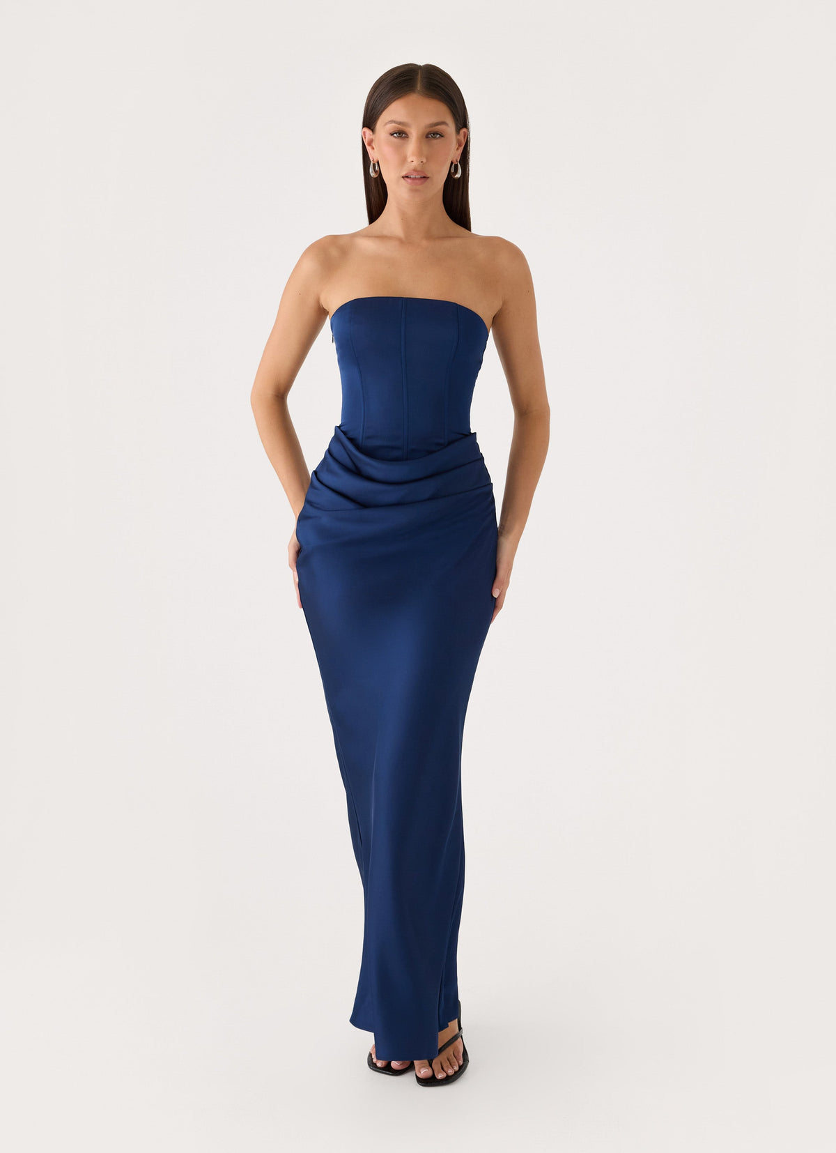 Adara Corset Maxi Dress - Dark Navy