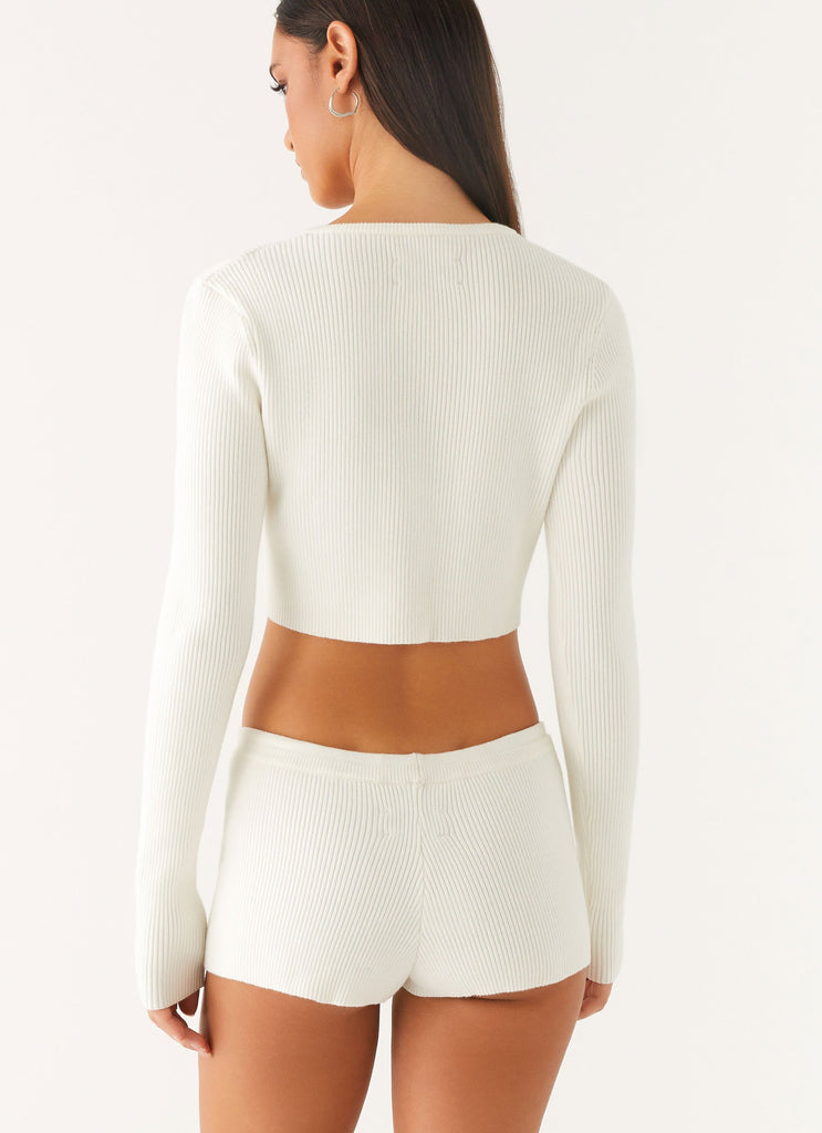 Adria Long Sleeve Cardigan - Ivory