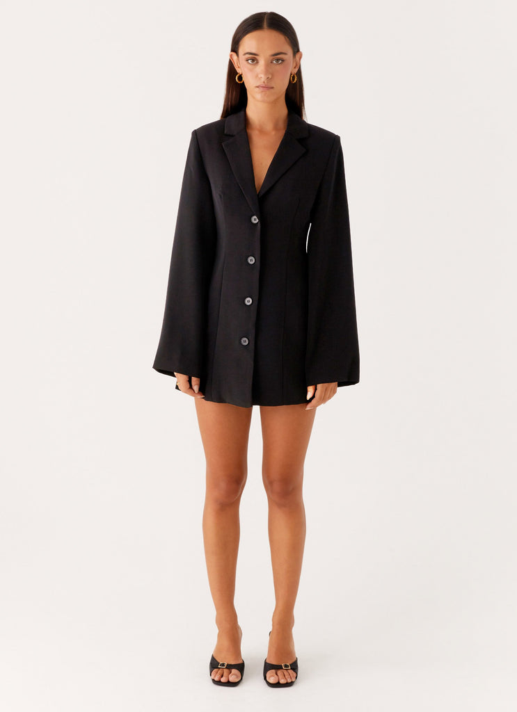 Albi Fitted Blazer Mini Dress - Black