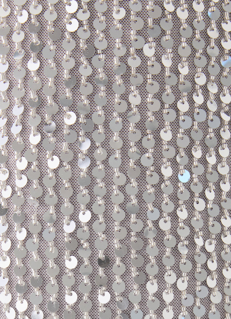 Alula Sequin Mini Dress - Silver