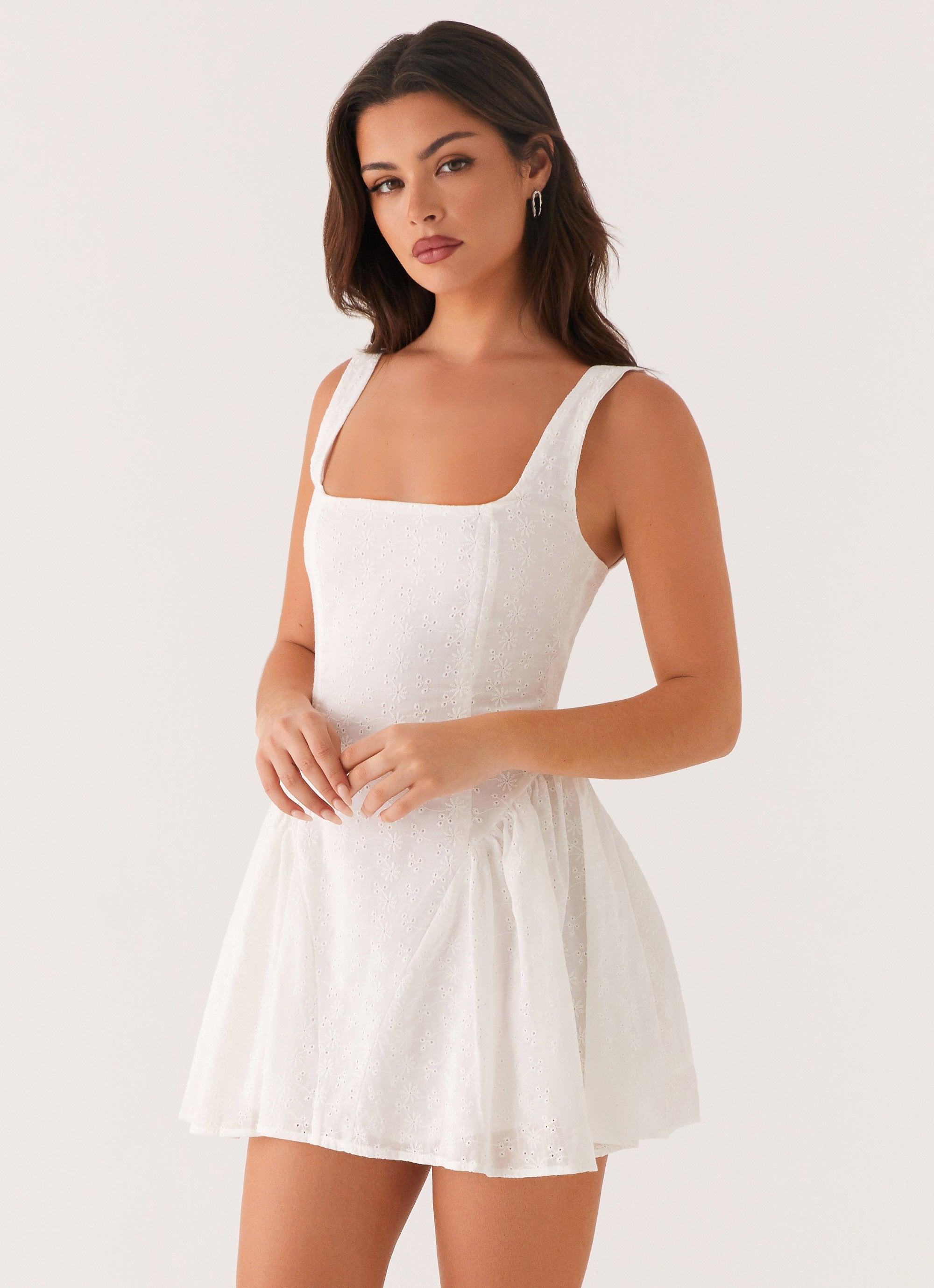 Alyssa Mini Dress - White – Peppermayo UK