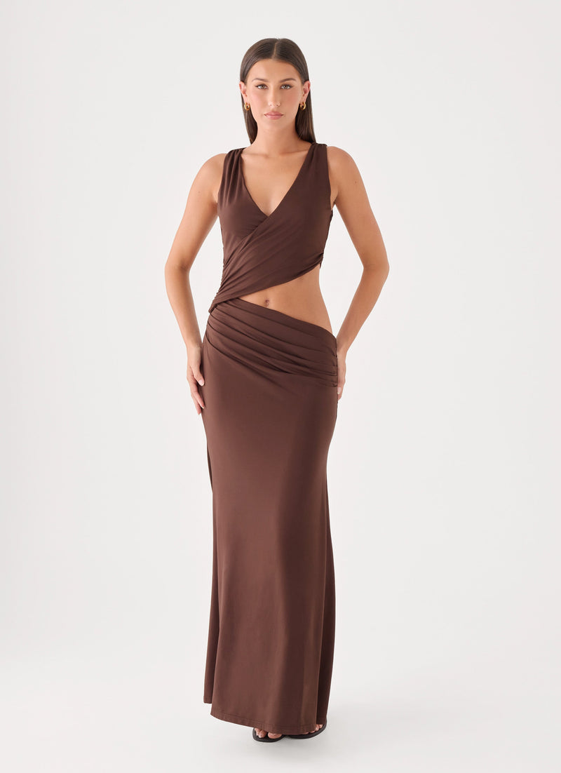 Andria Maxi Dress - Chocolate