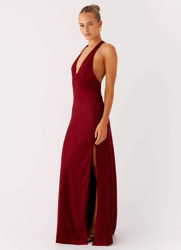 Angie Maxi Dress - Burgundy Peppermayo UK Angie Maxi Dress - Burgundy Peppermayo UK