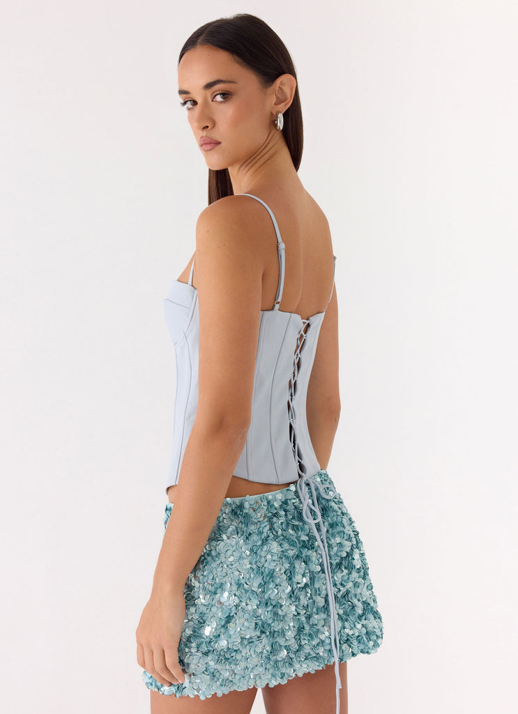 Ania Corset Top - Blue