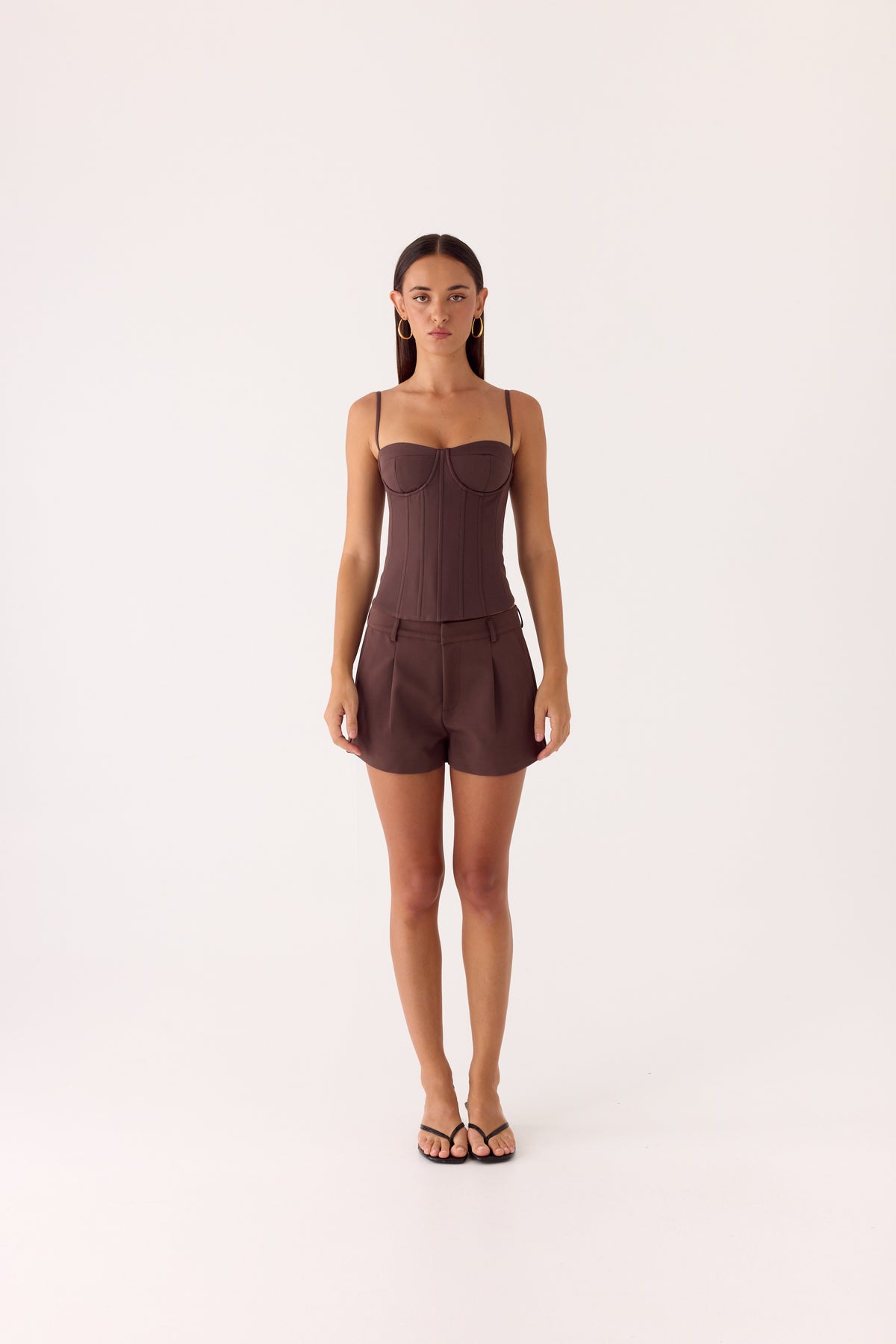 Asher Suiting Shorts - Dark Chocolate