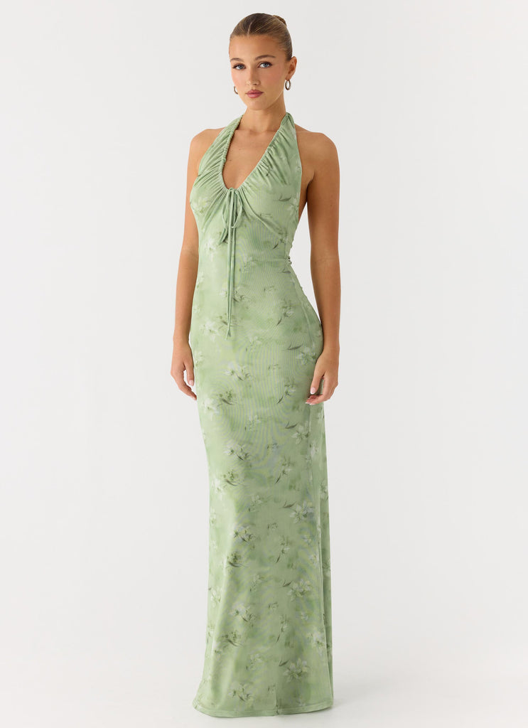 Green Halter Neck Dresses