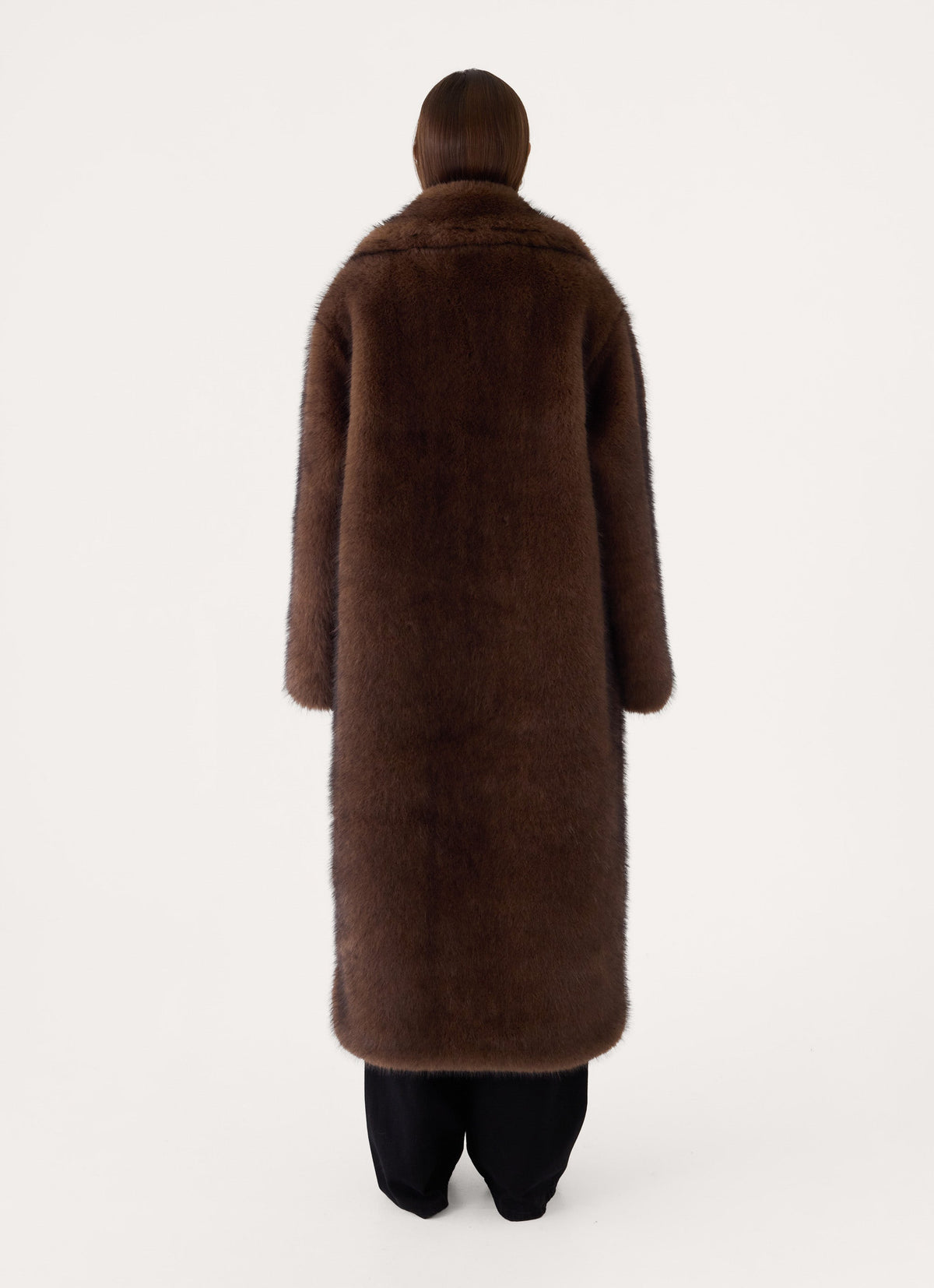 Aspen Avenue Faux Fur Coat - Chocolate