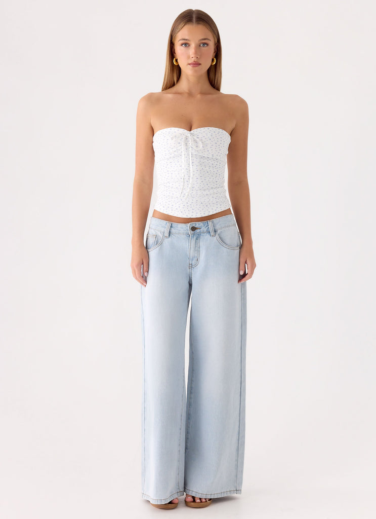 Aurevia Waffle Top - Floral Waffle