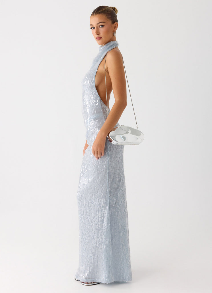 Aveline Clutch Bag - Silver