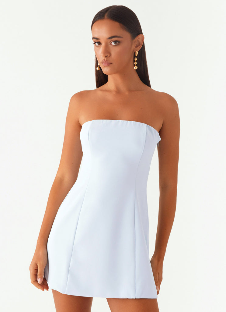 Ayanna Strapless Mini Dress - Blue