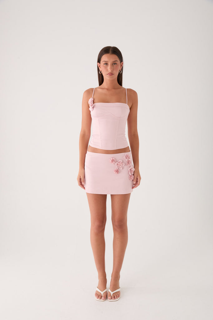 Ayella Low Rise Mini Skirt - Pink