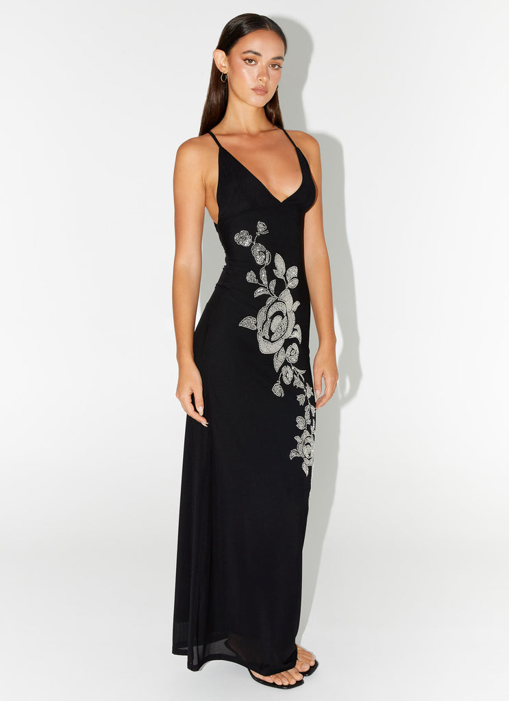 Beki Beaded Mesh Maxi Dress
