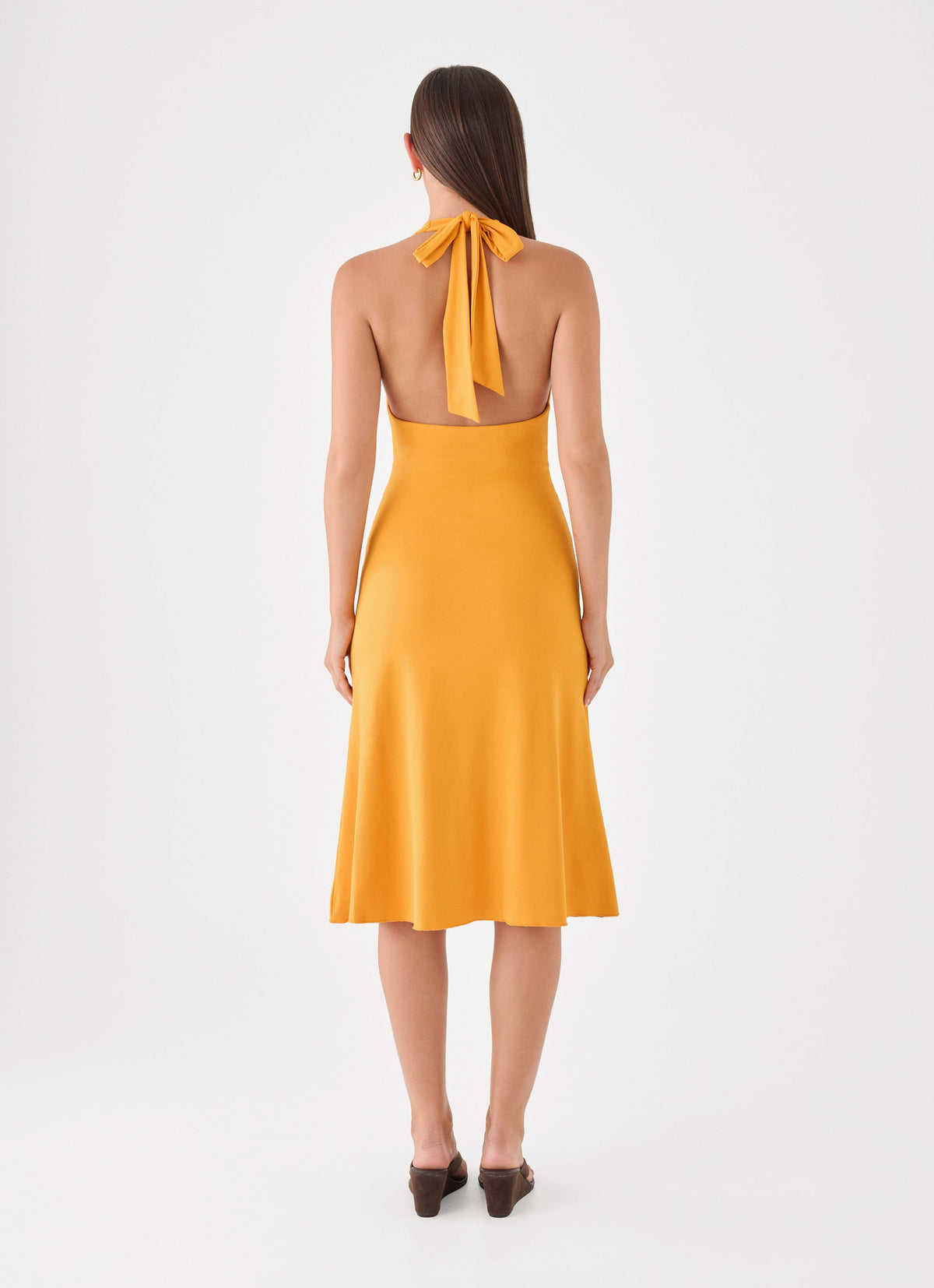 Bellara Halter Midi Dress - Saffron