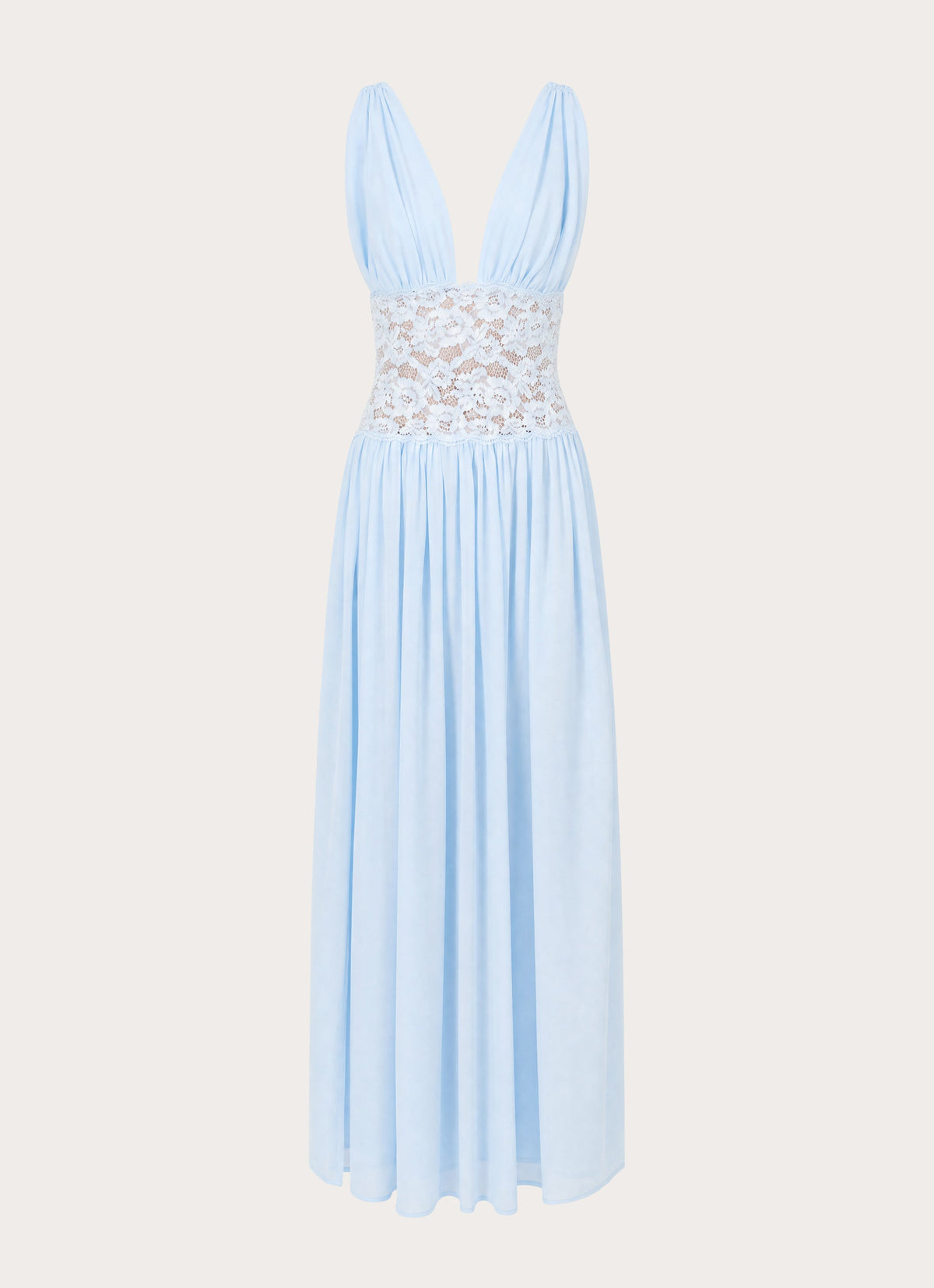 Berdine Lace Maxi Dress - Blue