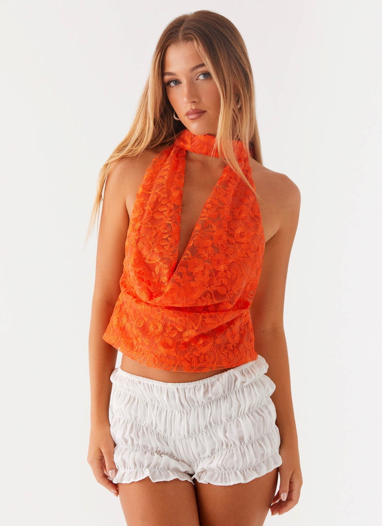 Best Self Top - Orange Floral