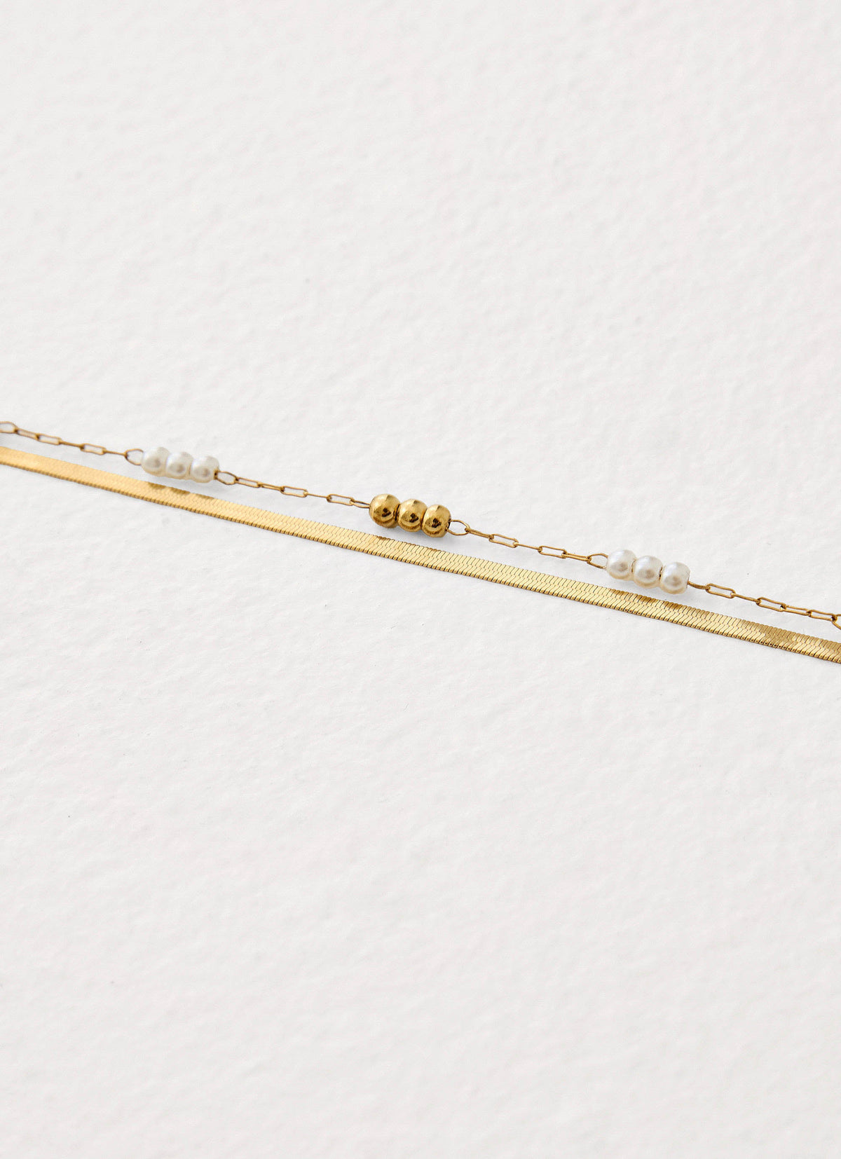 Better Together Bracelets - Gold Pearl