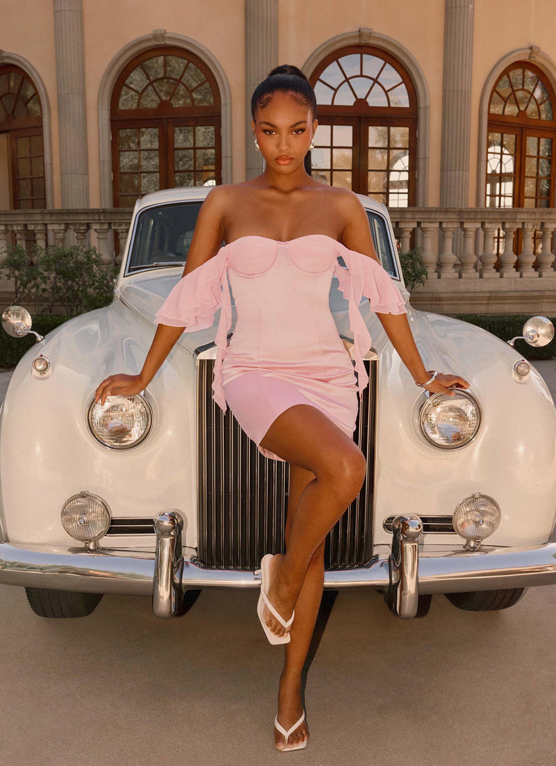 Bex Strapless Mini Dress - Pink