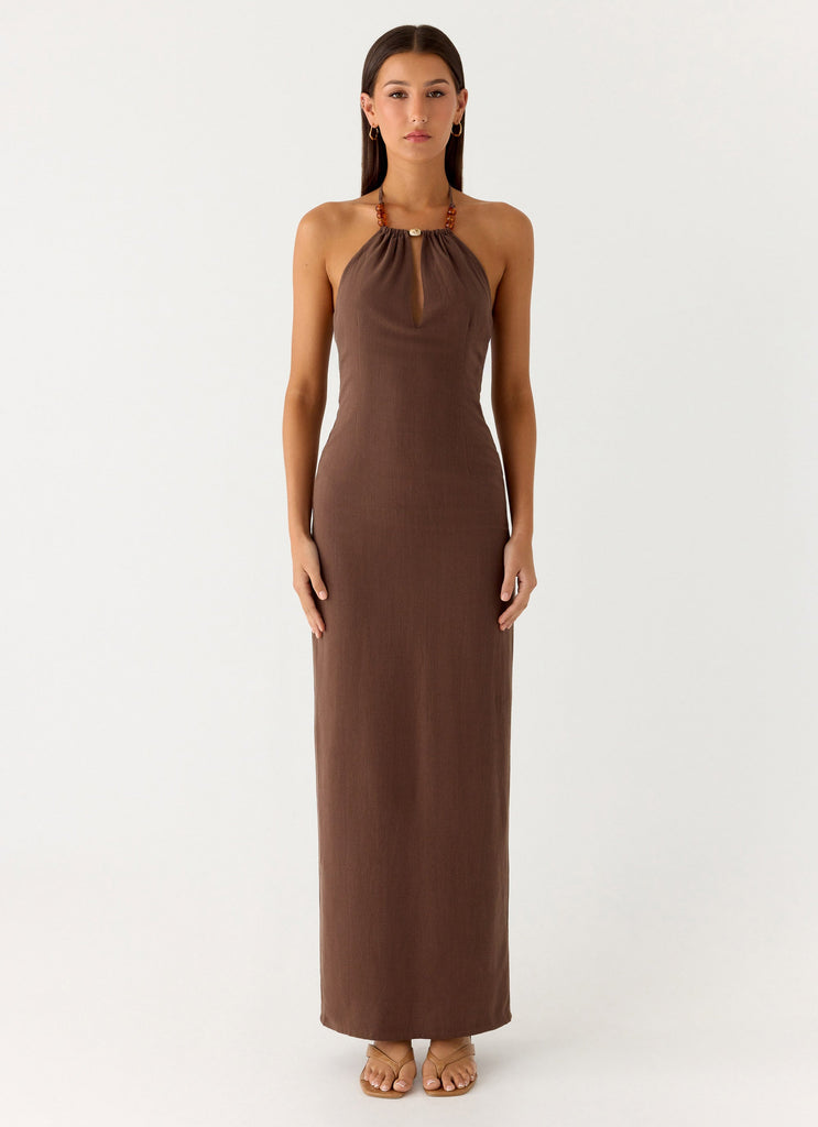 Bloomers Maxi Dress - Brown
