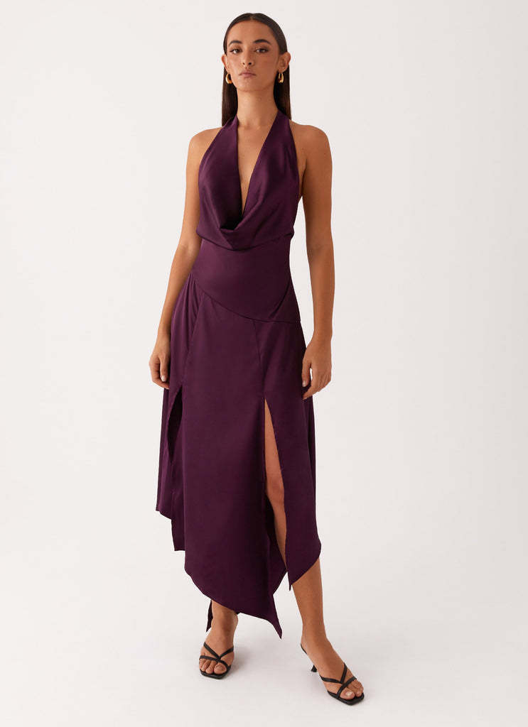 Boulevard Midi Dress - Plum