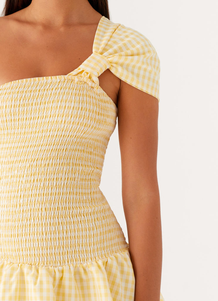 Brandy Mini Dress - Yellow Gingham