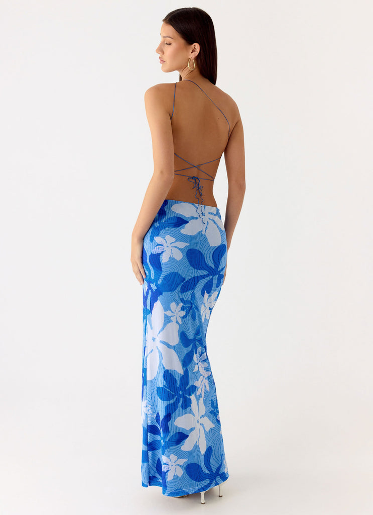 Briene Maxi Skirt - Sea Blue
