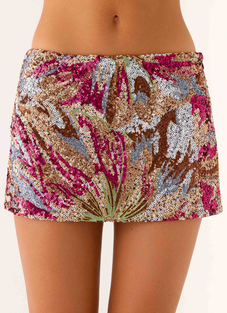 Bright Star Mini Skirt - Floral Bead