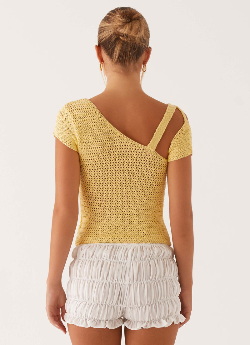 By the Lake Crochet Top - Yellow