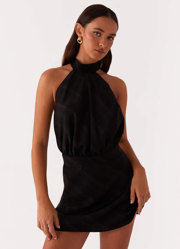 Camera Shy Mini Dress - Black