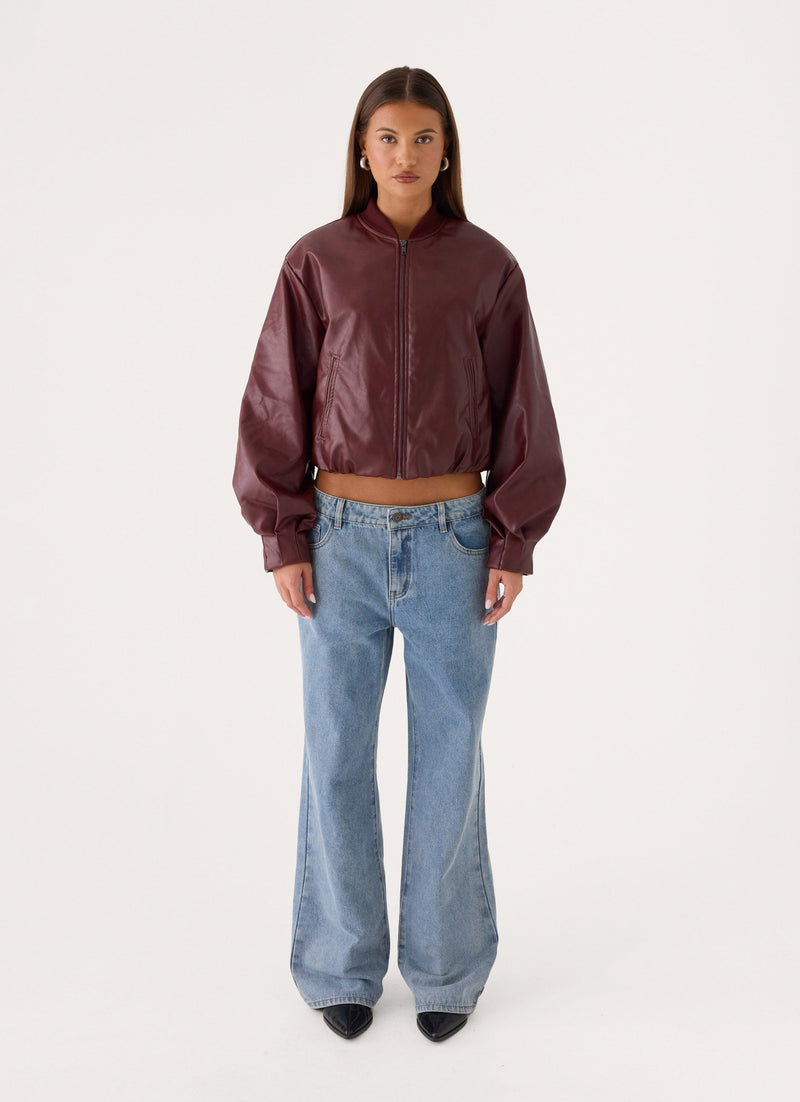 Canyon Bomber Jacket - Burgundy