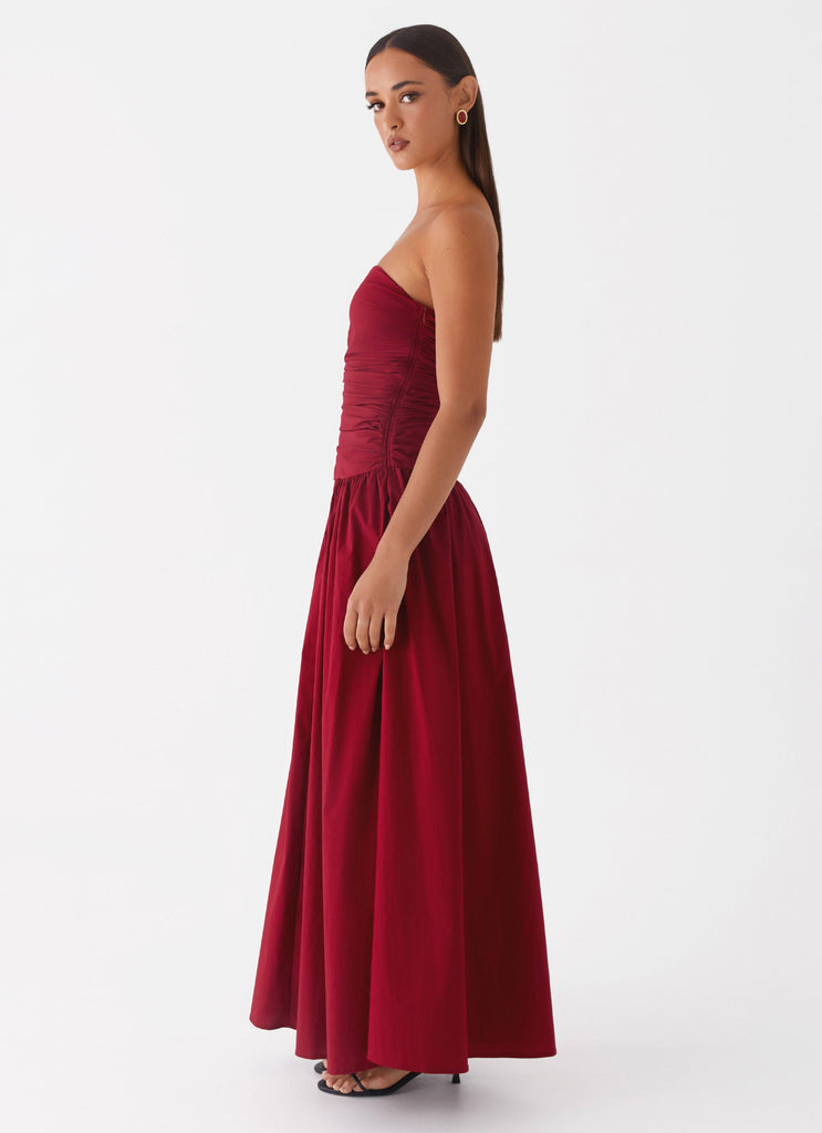 Carmel Maxi Dress - Merlot – Peppermayo UK