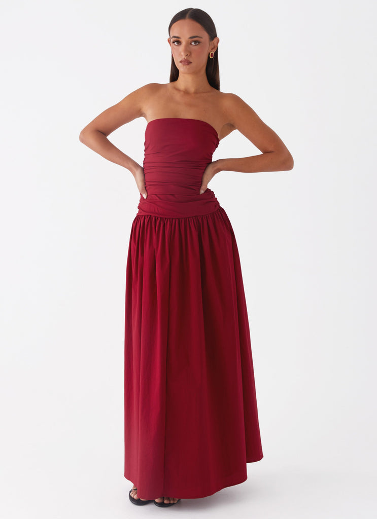 Carmel Maxi Dress - Merlot – Peppermayo UK