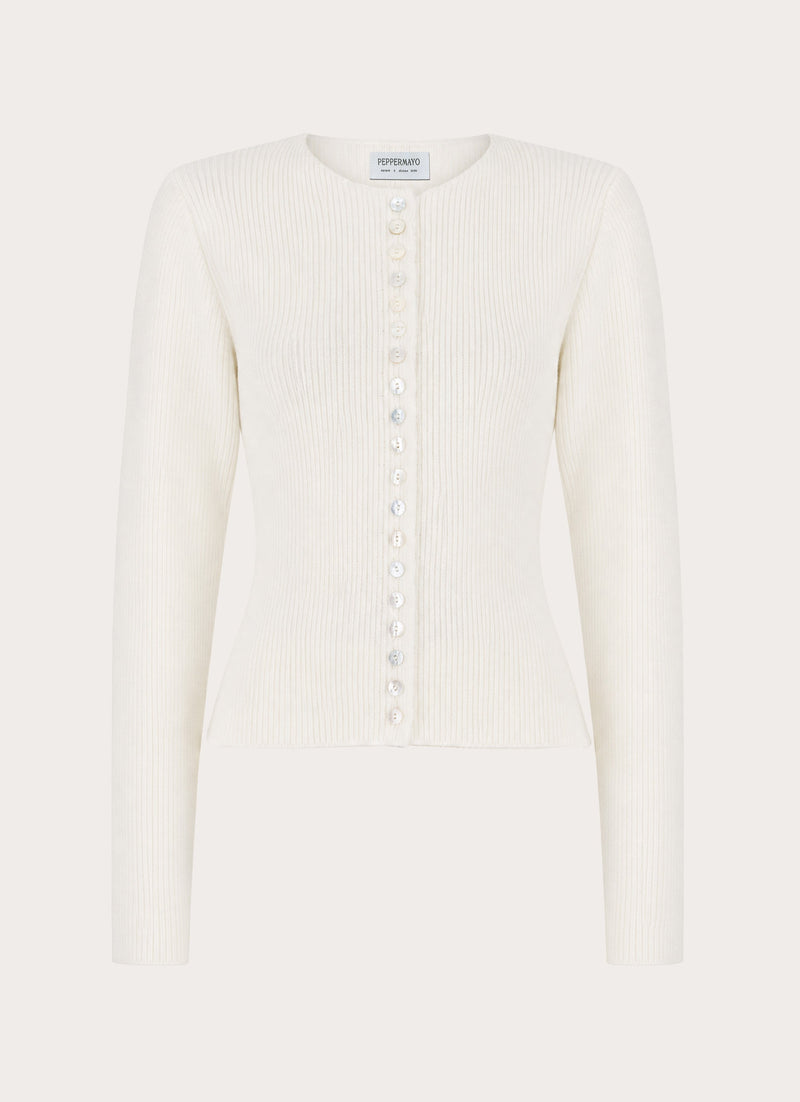 Cauaria Button Up Cardigan - Ivory