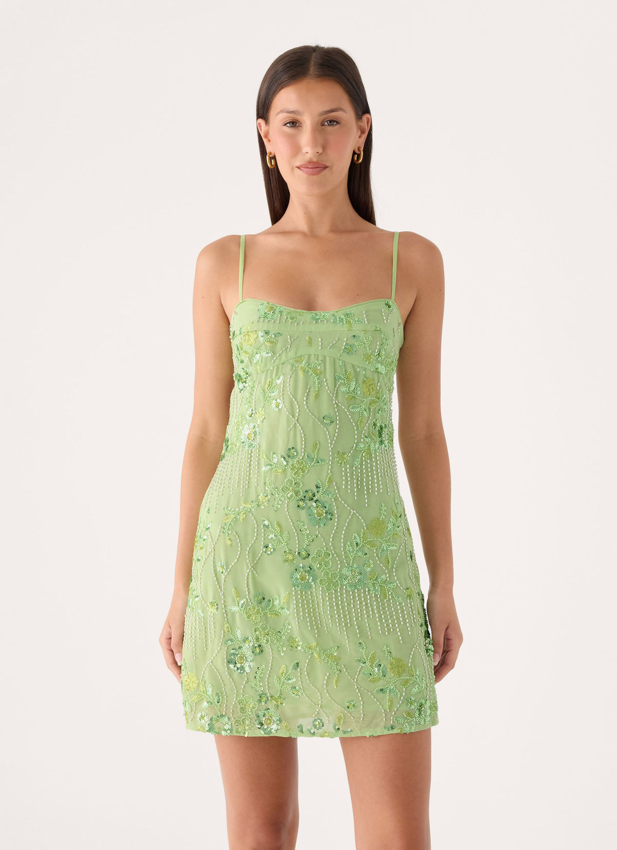 Celandine Mini Dress - Lime