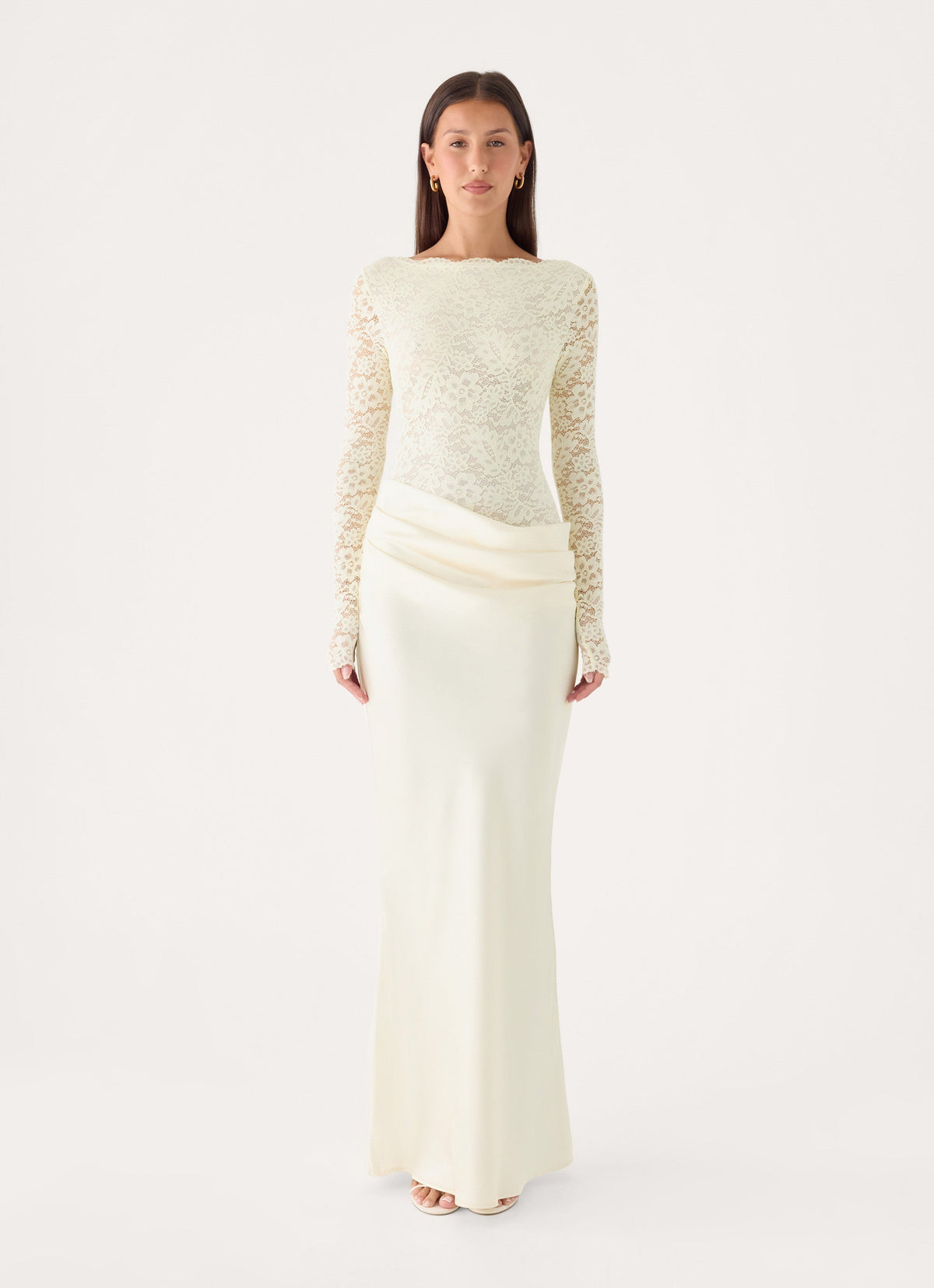 Cerelia Long Sleeve Maxi Dress - Ivory