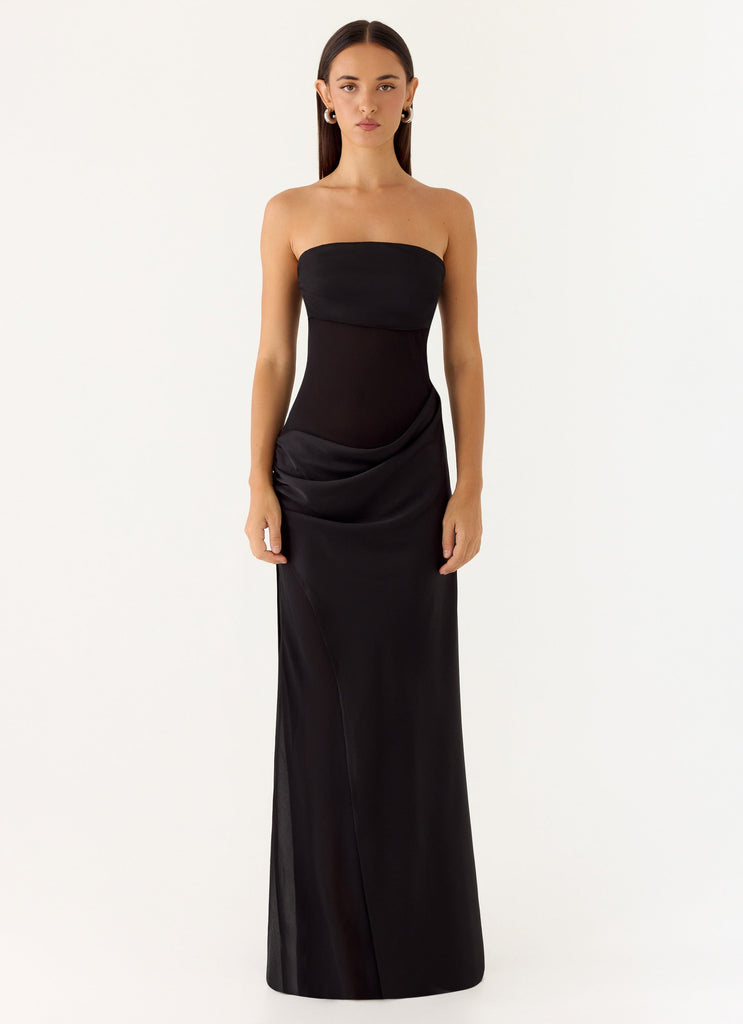 Champagne Skies Maxi Dress - Black