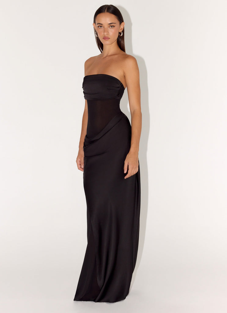 Champagne Skies Maxi Dress - Black