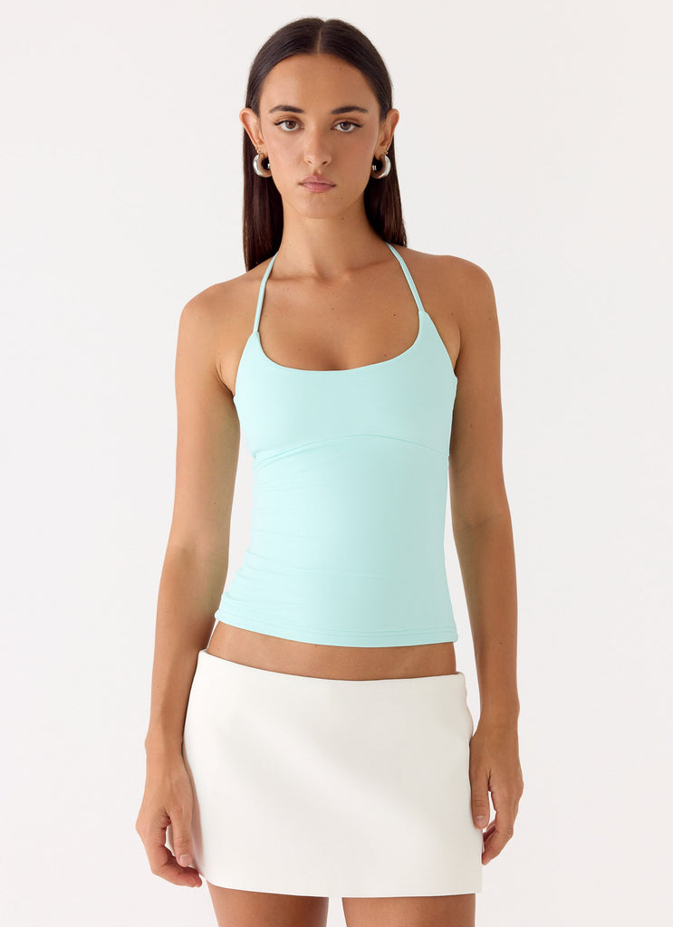 Chauncey Halter Top - Aqua