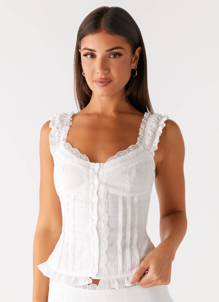 Clearwater Mist Top - White